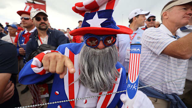 A Ryder Cup fan at Whistling Straits.